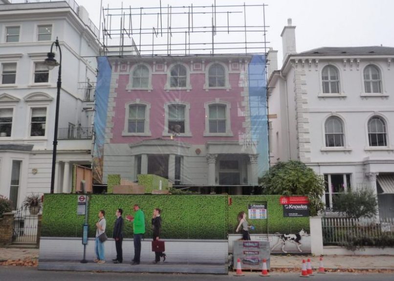 Digitally printed Building Wrap on Scaffolding