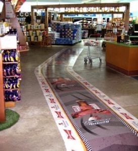 Retail POS floor graphic
