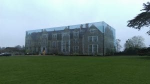 Printed building wrap at Loseley House