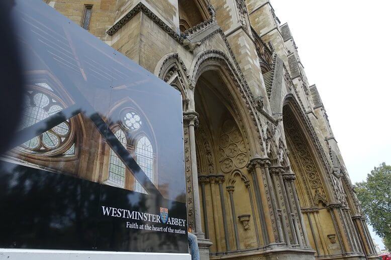 Hoarding design at abbey