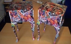 Furniture vinyl wrapping