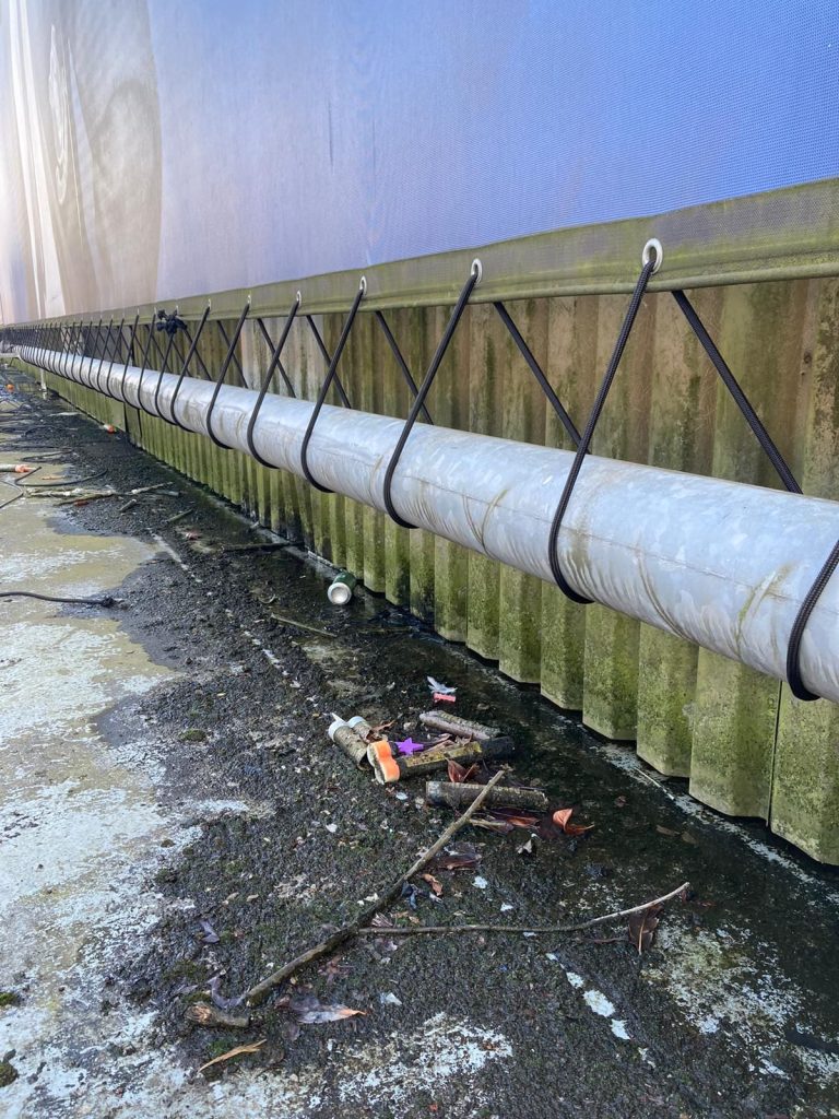 Scaffold wrap bungee changeover