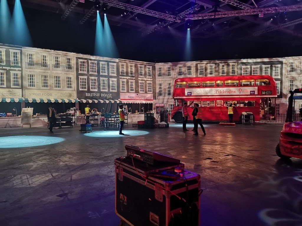 Printed scenic and festival backdrops
