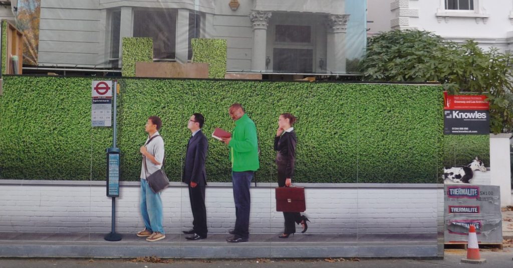 fun printed hoarding