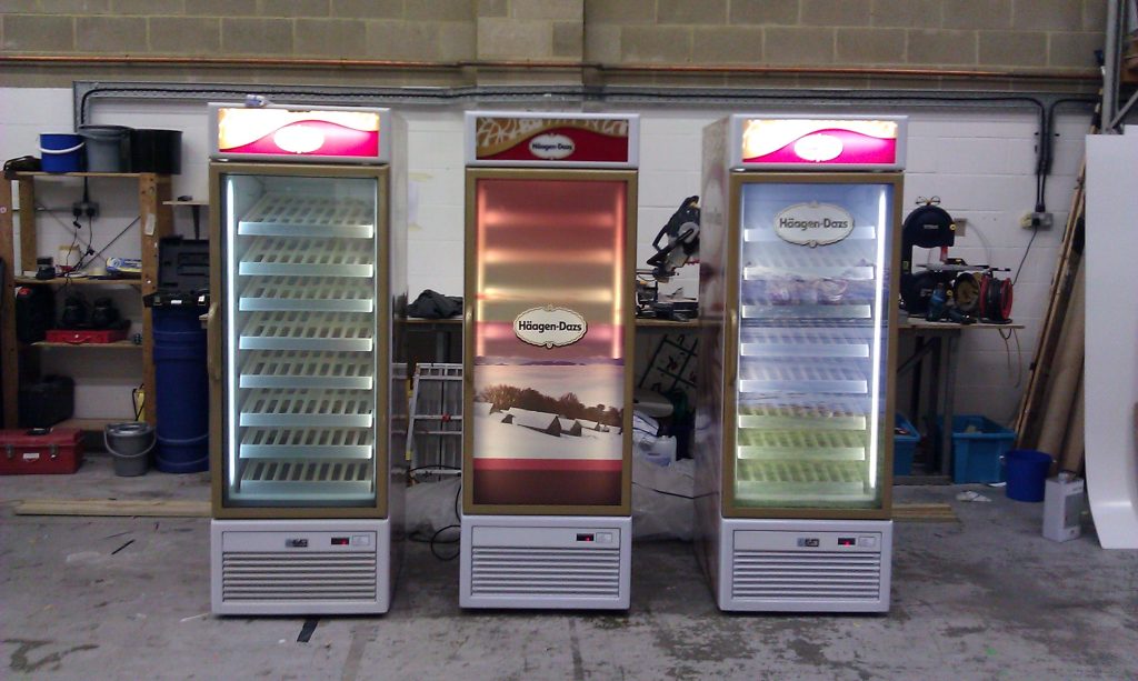 Retail Display lights on