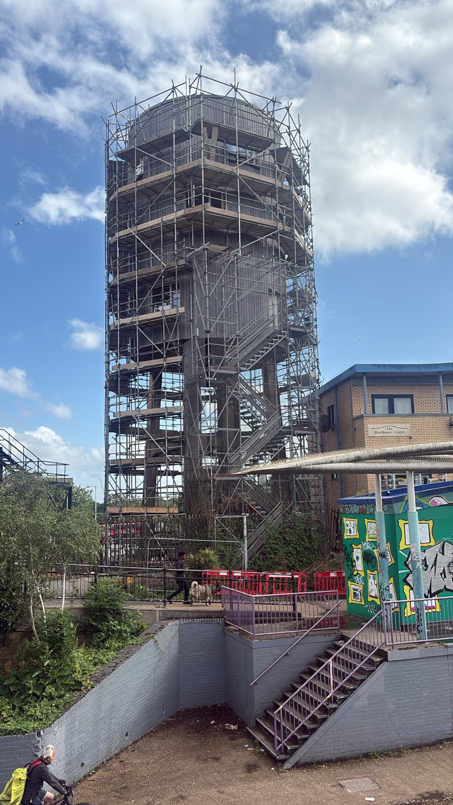 Scaffold Wrap London on water tower