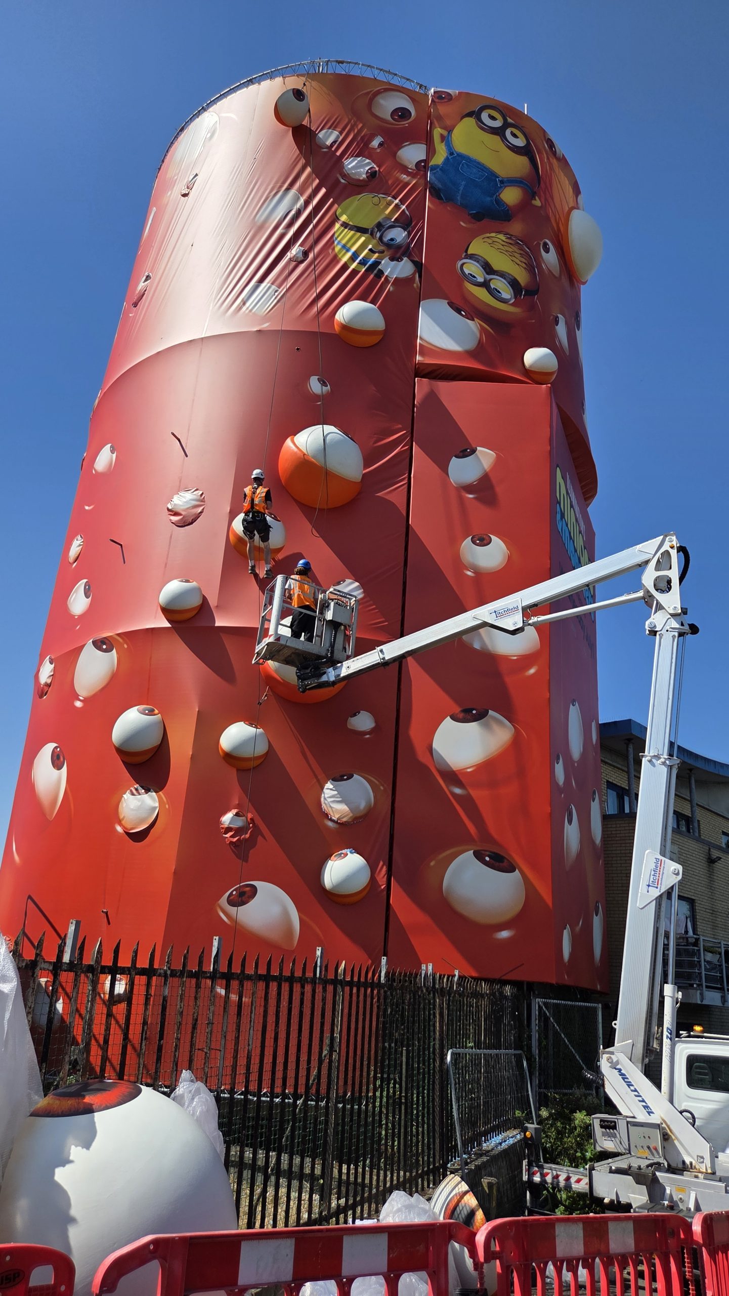 Water Tower scaffold wrap