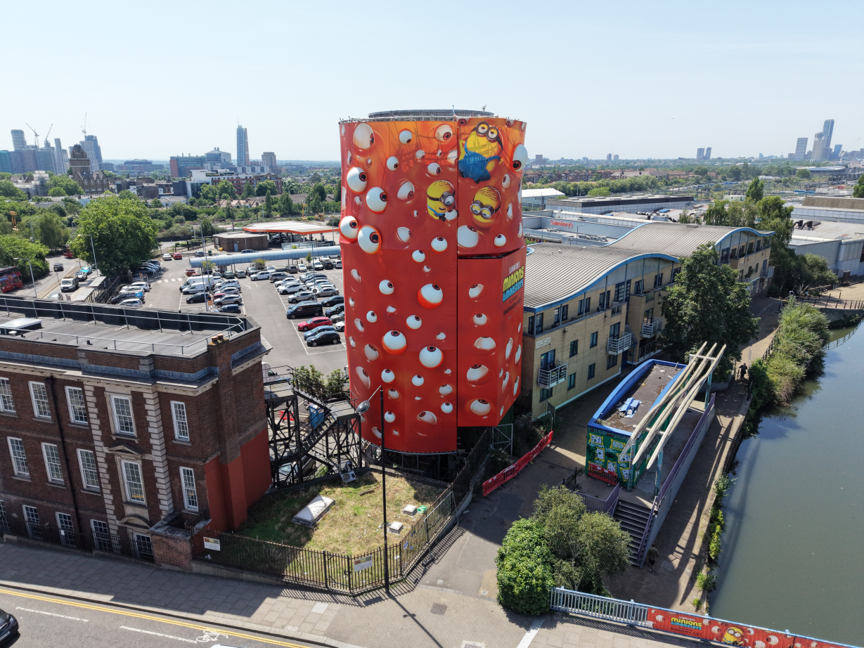 Water Tower scaffold wrap